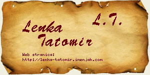 Lenka Tatomir vizit kartica
